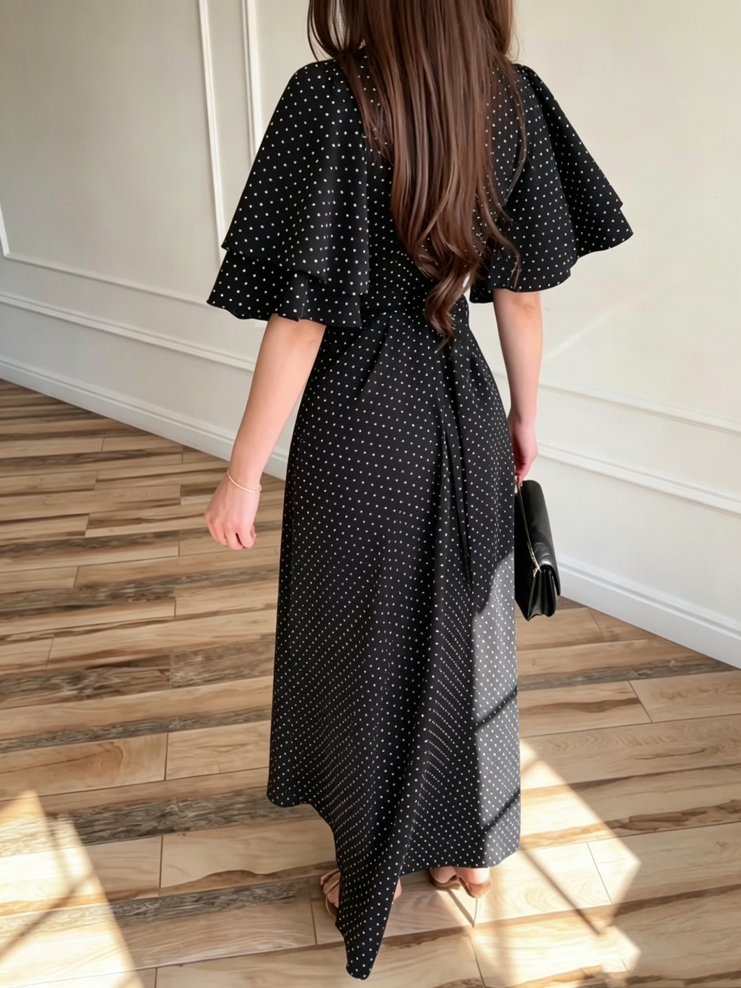 Satin Polka Dot Dress