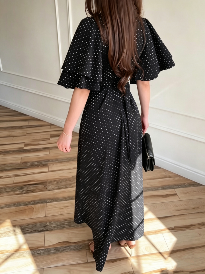 Satin Polka Dot Dress