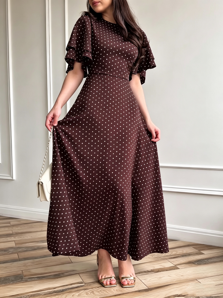 Satin Polka Dot Dress