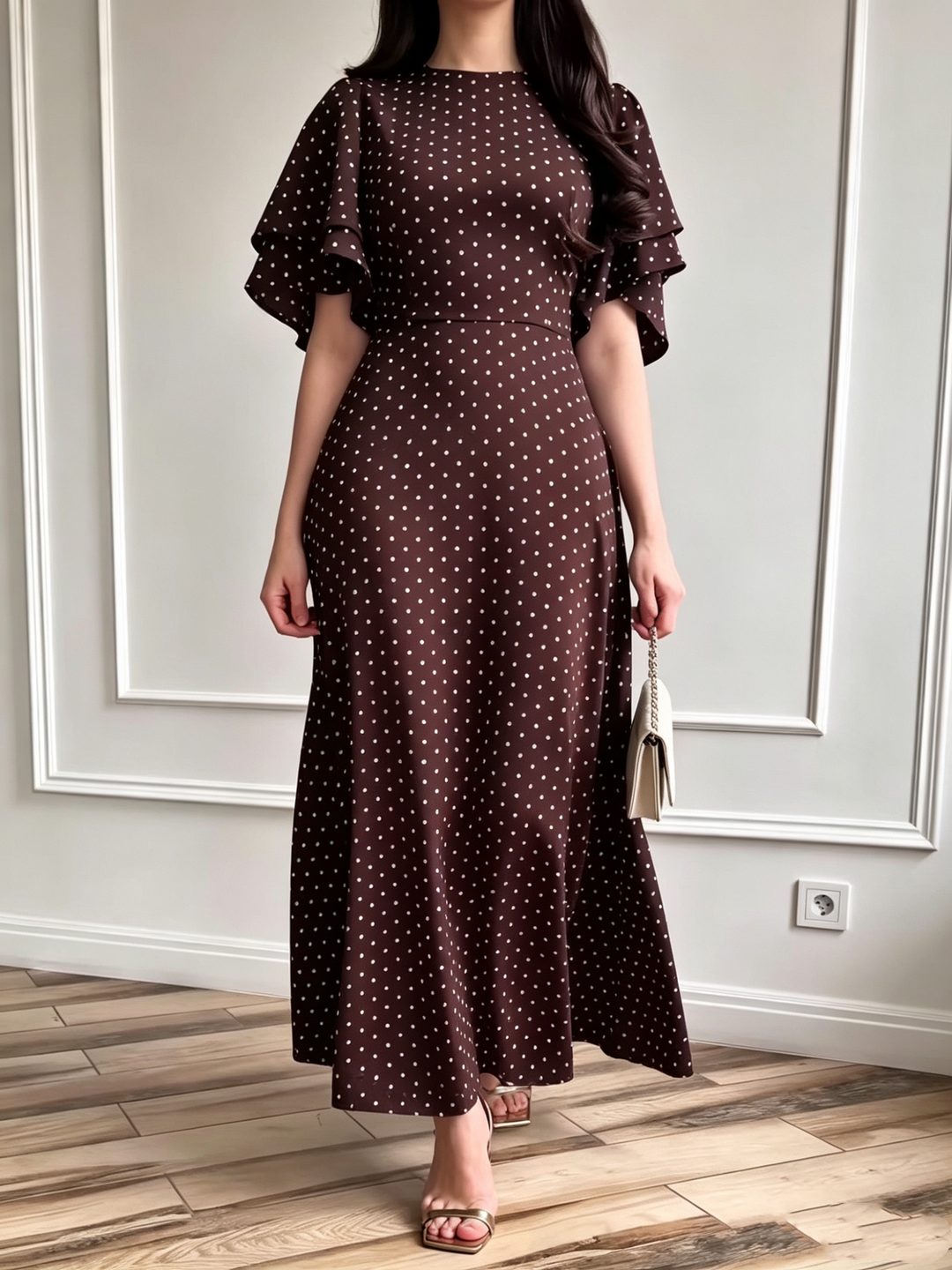 Satin Polka Dot Dress