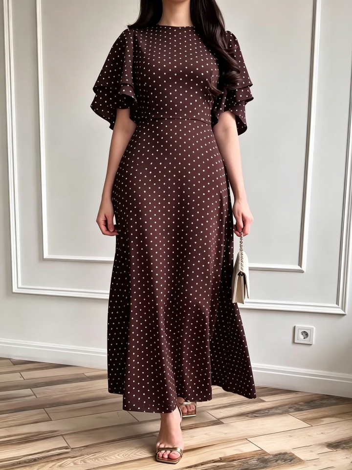 Satin Polka Dot Dress