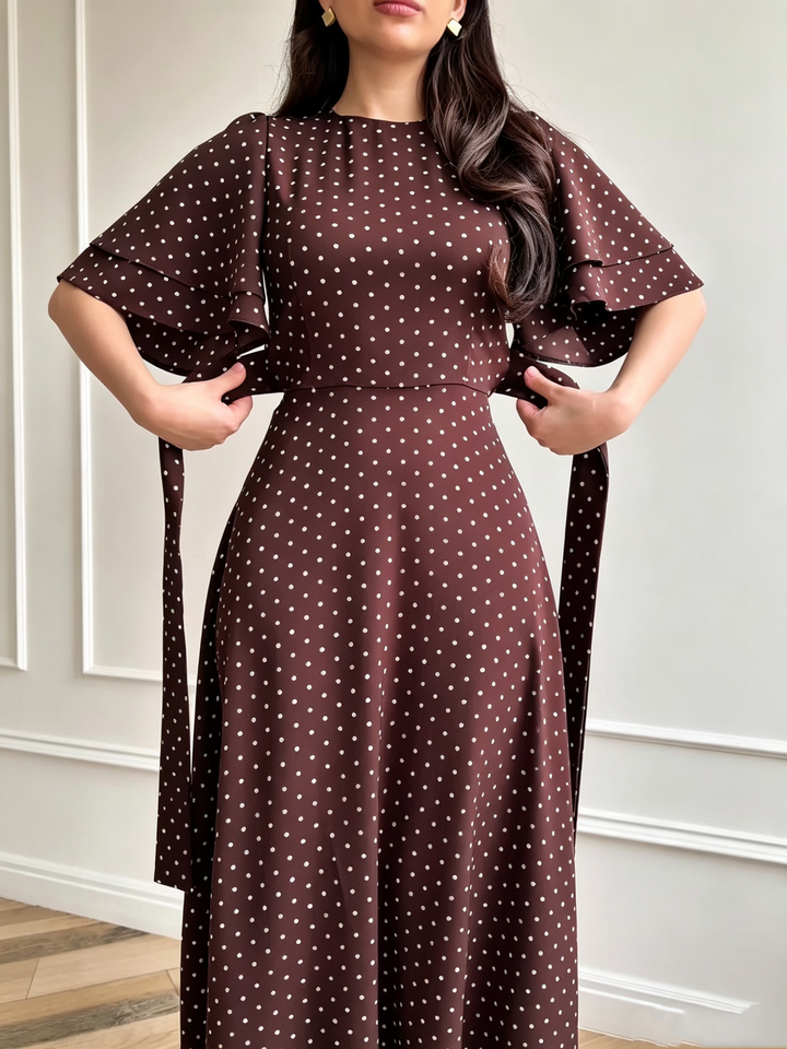 Satin Polka Dot Dress