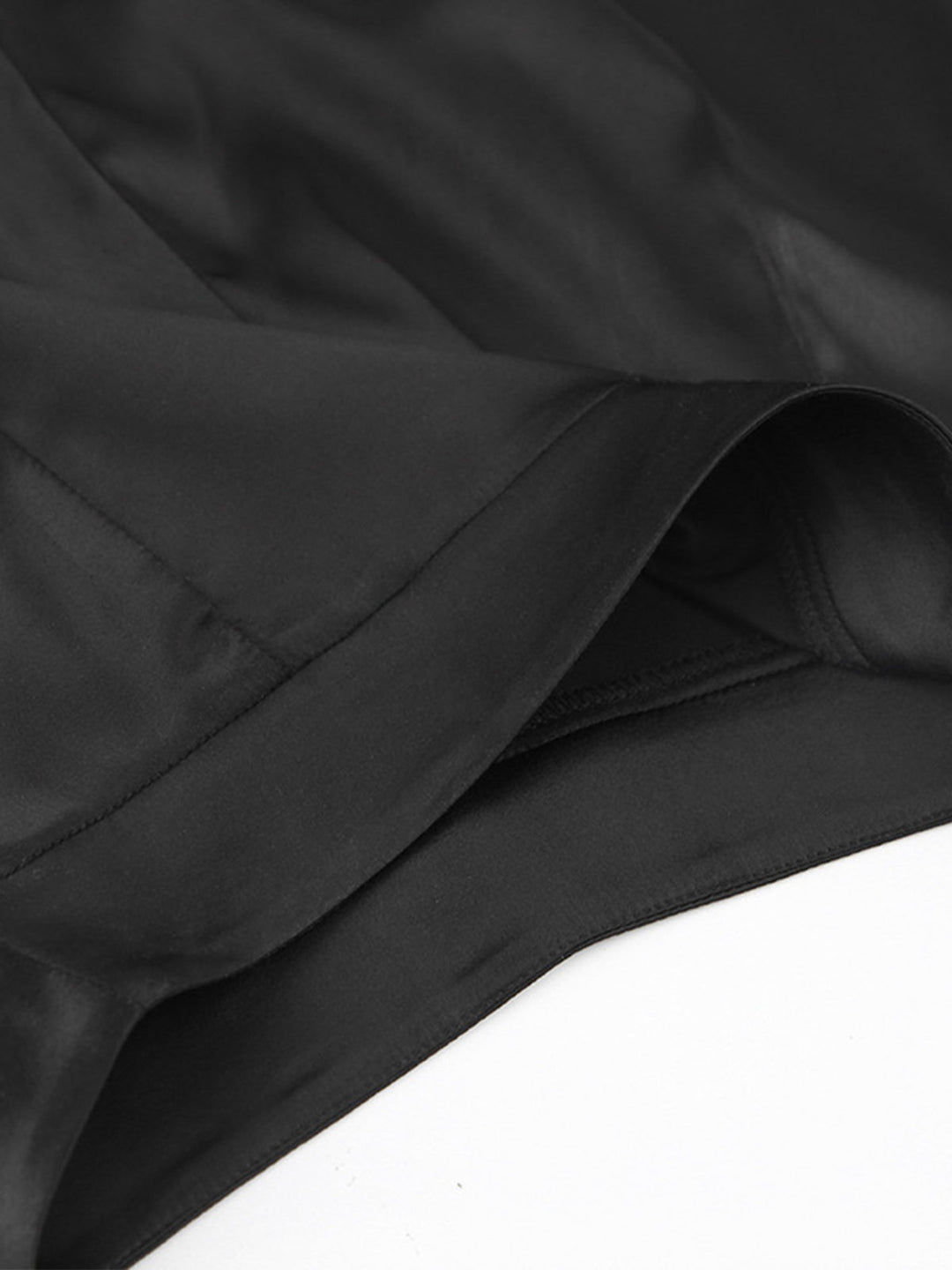 Satin Wide Leg Pants Non Stretch