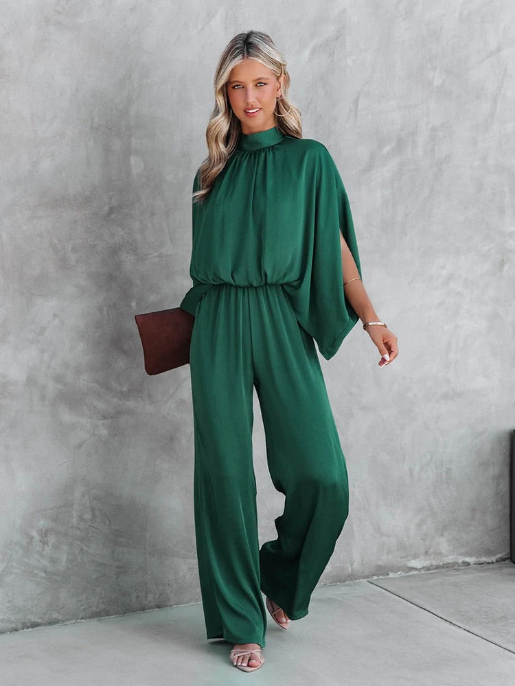 Women's Wide-Leg Halter Neck Jumpsuit