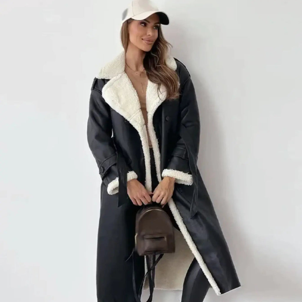 Long Fleece Lined Teddy Coat