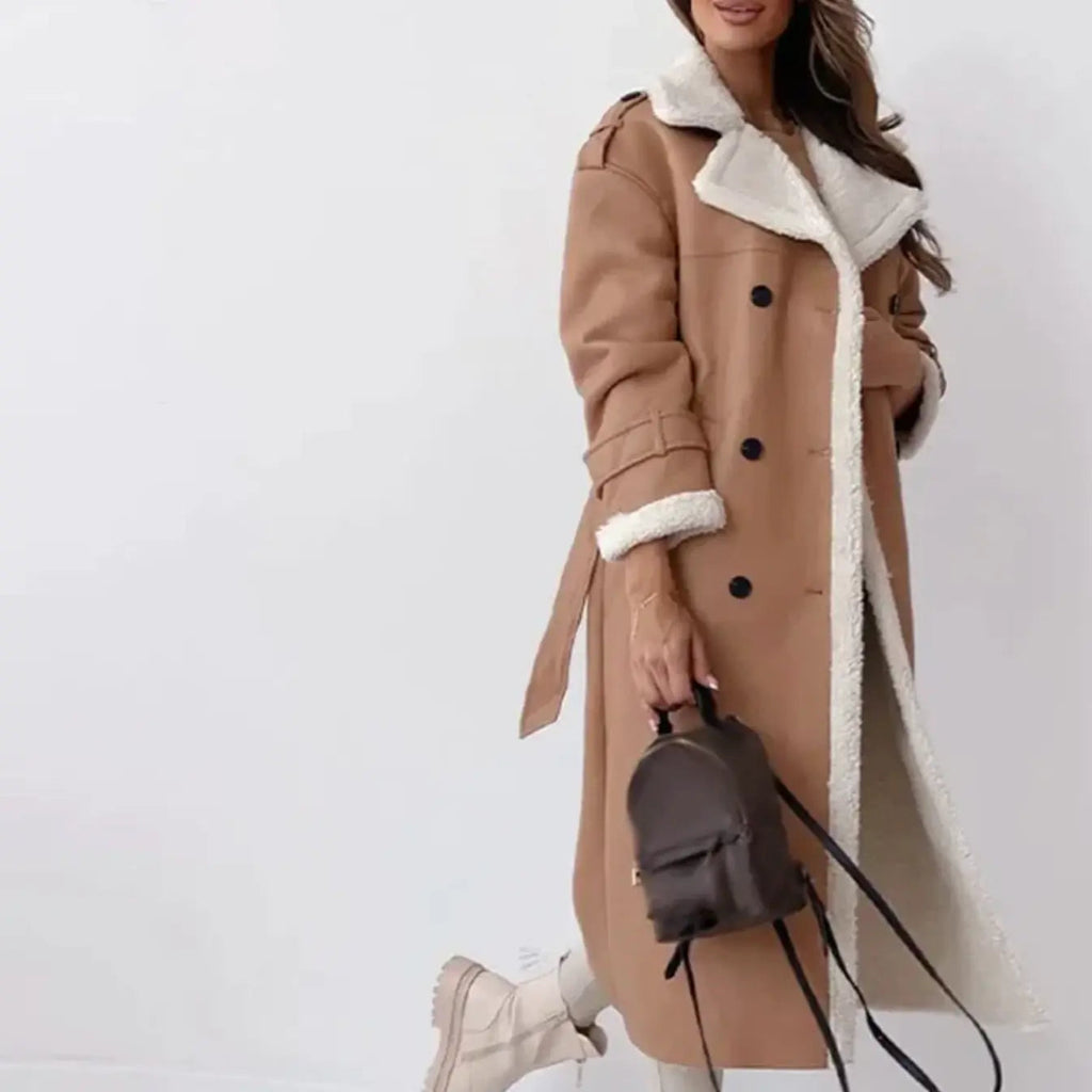 Long Fleece Lined Teddy Coat