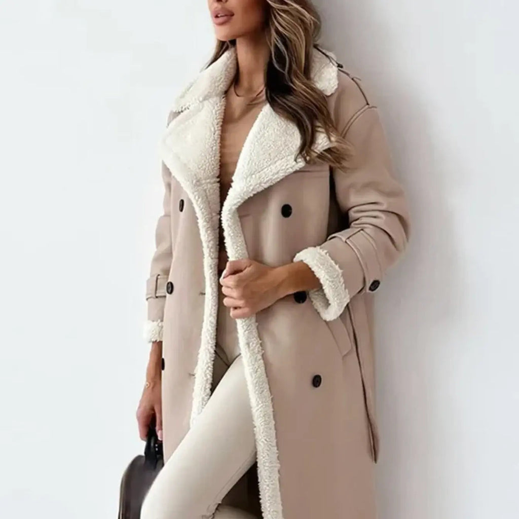 Long Fleece Lined Teddy Coat