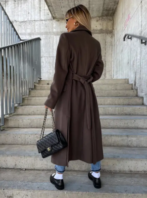 Long Belted Lined Trench Coat