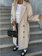 Long Belted Lined Trench Coat