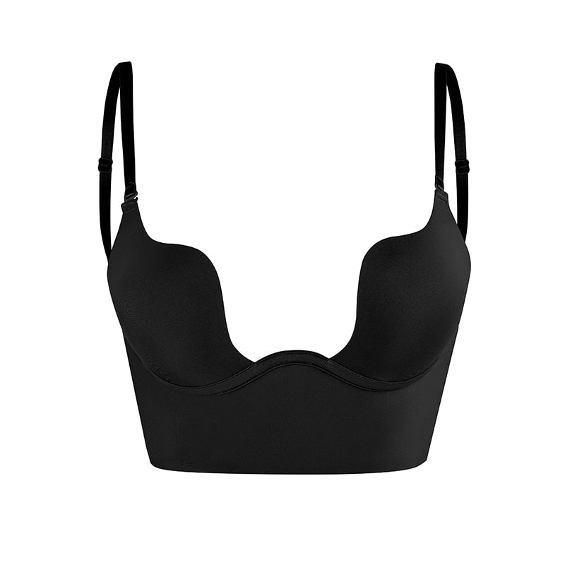 Backless Seamless Support Bra – Low-Back Non-Wired Lifting Solution