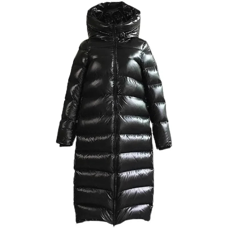 Long Fashionable Padded Down Jacket