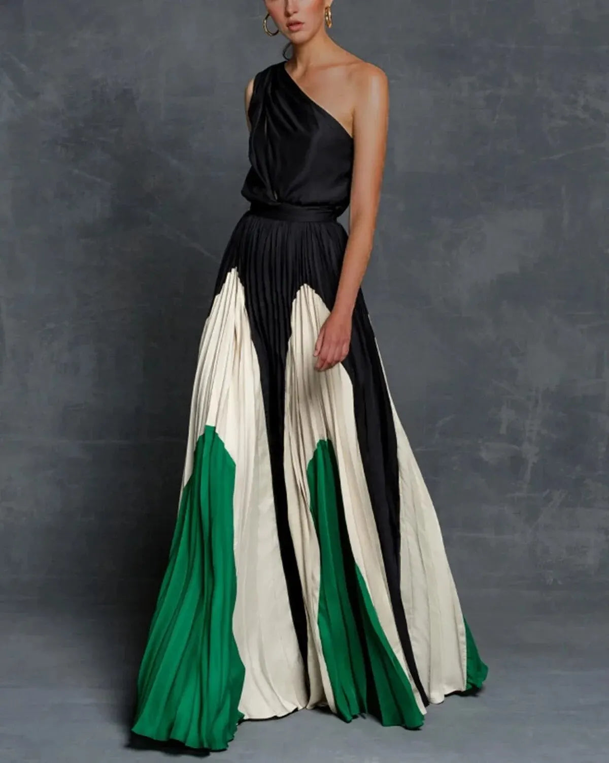 Refined Maxi Dress with One Shoulder