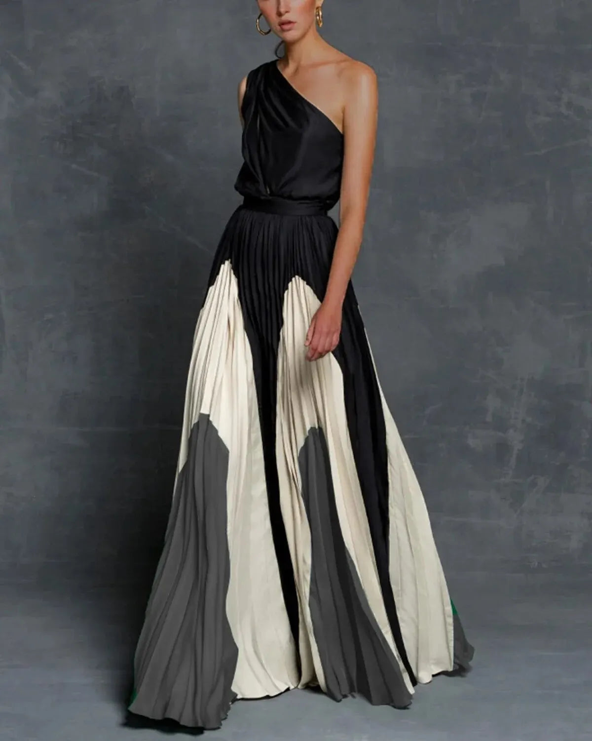 Refined Maxi Dress with One Shoulder