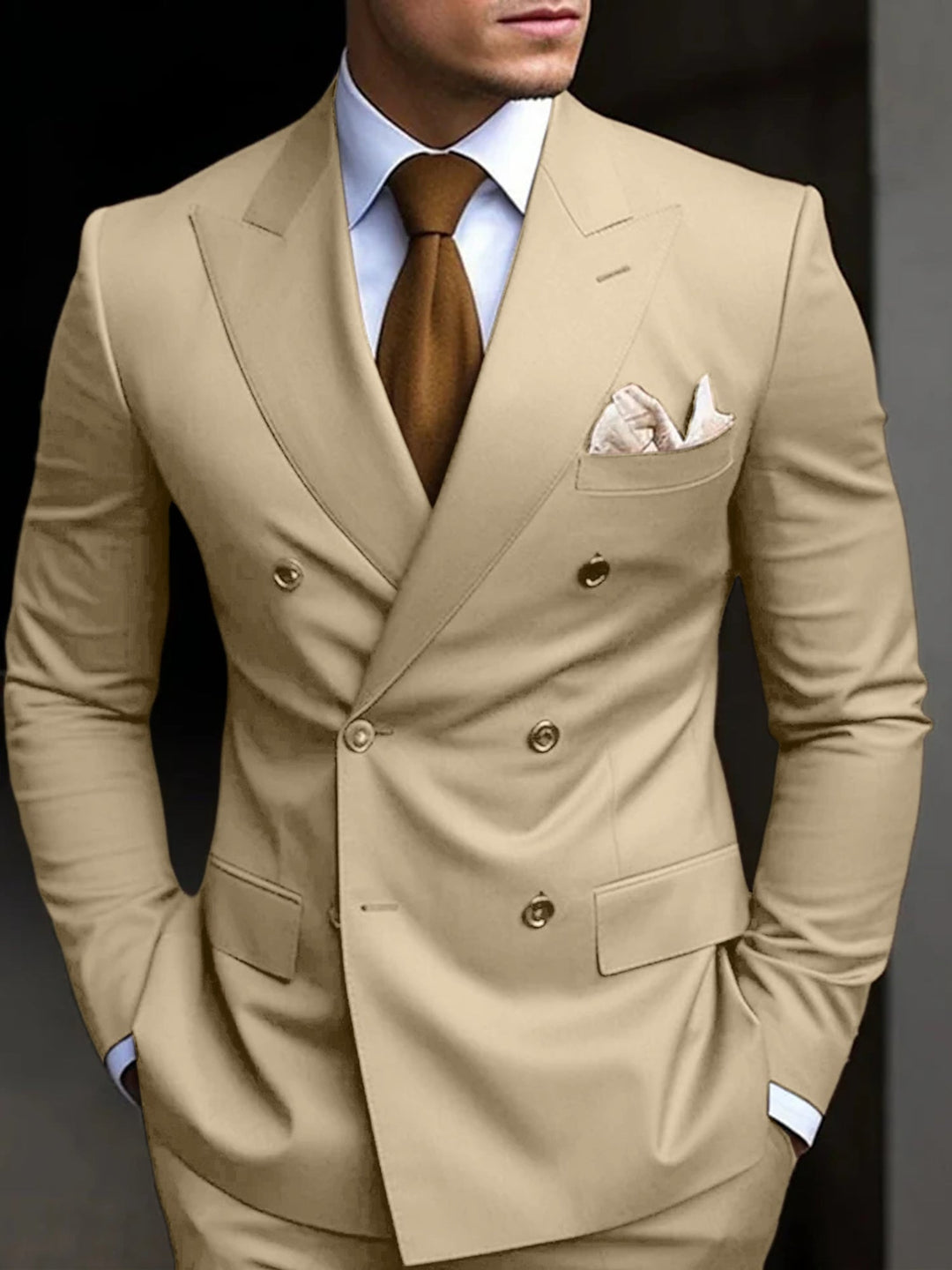 Six-Button Two-Piece Men’s Suit