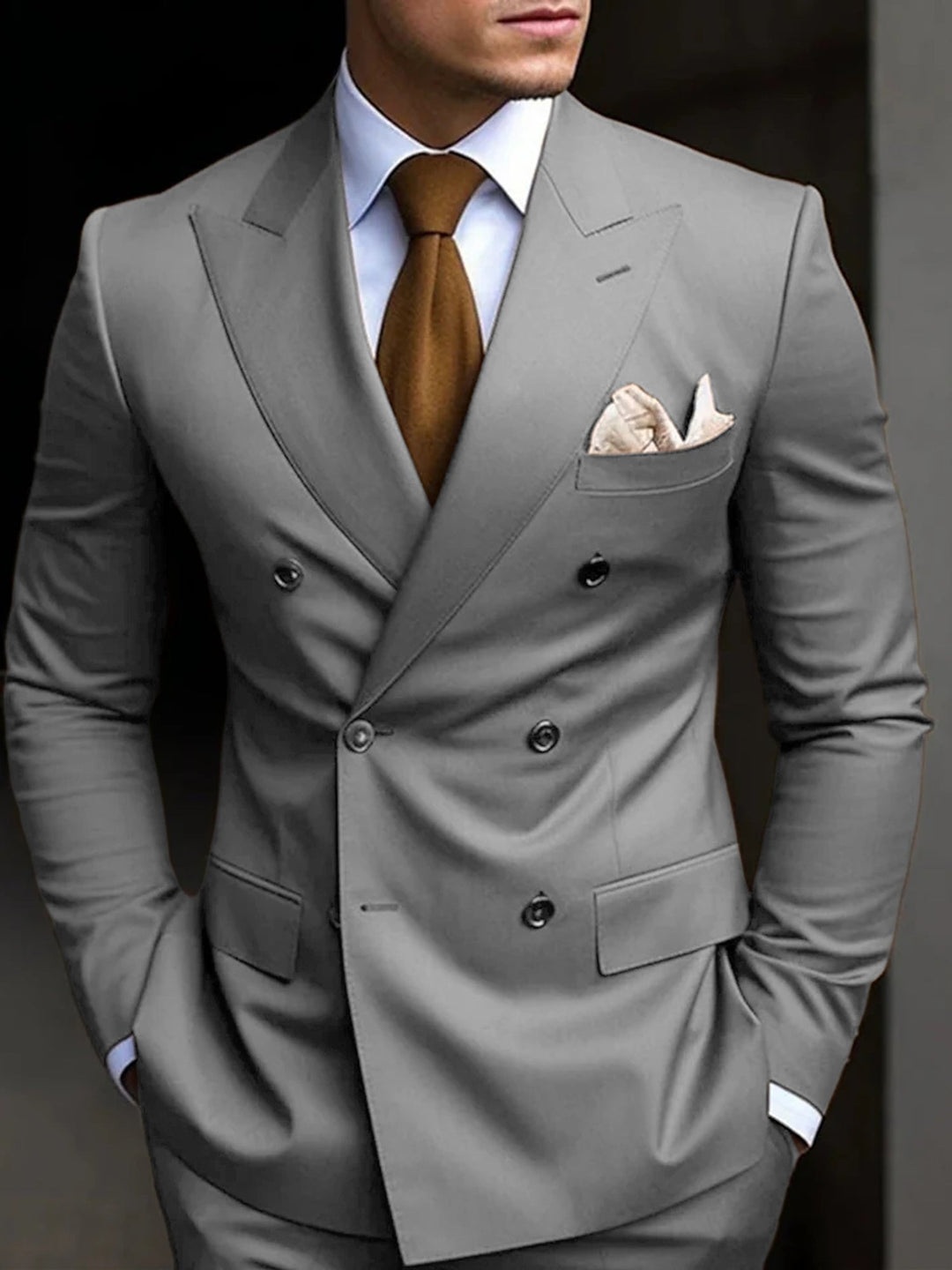 Six-Button Two-Piece Men’s Suit