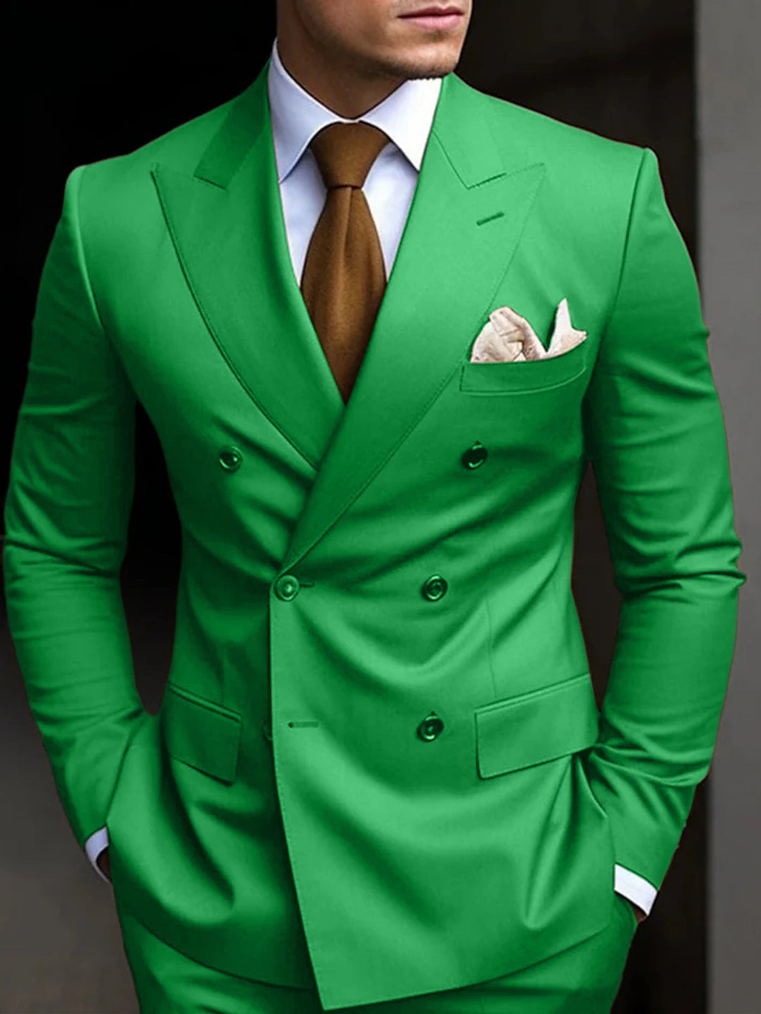 Six-Button Two-Piece Men’s Suit
