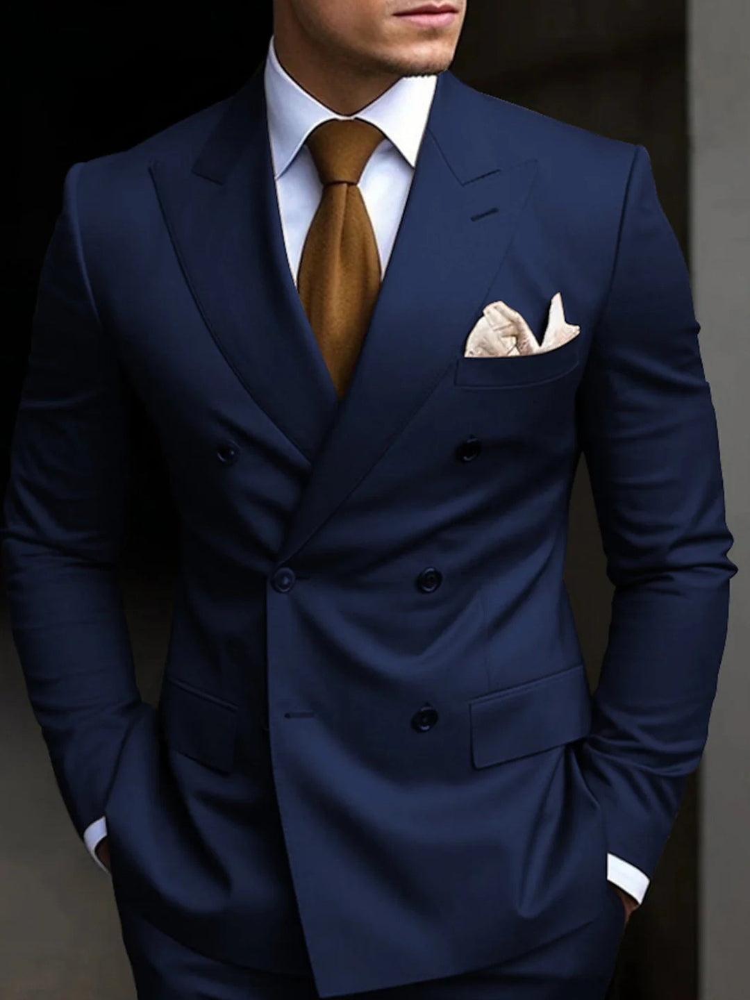 Six-Button Two-Piece Men’s Suit