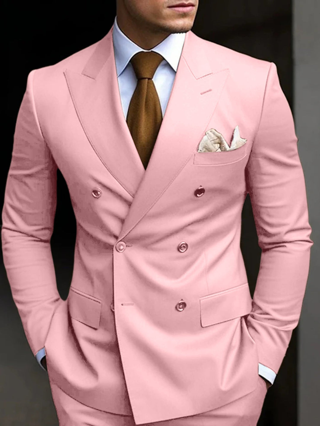 Six-Button Two-Piece Men’s Suit