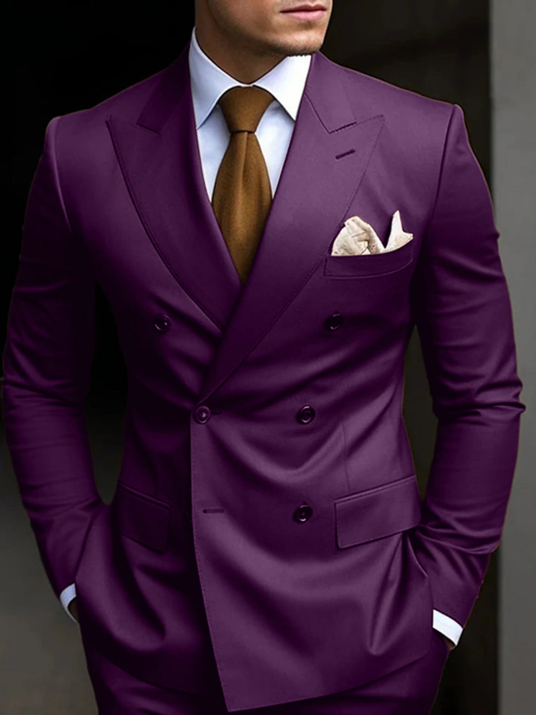 Six-Button Two-Piece Men’s Suit