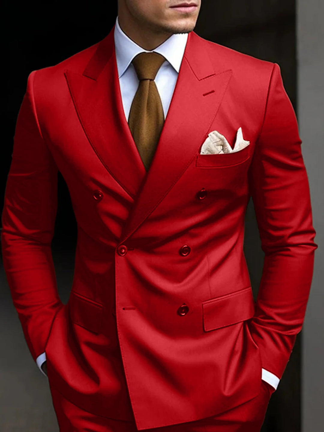 Six-Button Two-Piece Men’s Suit