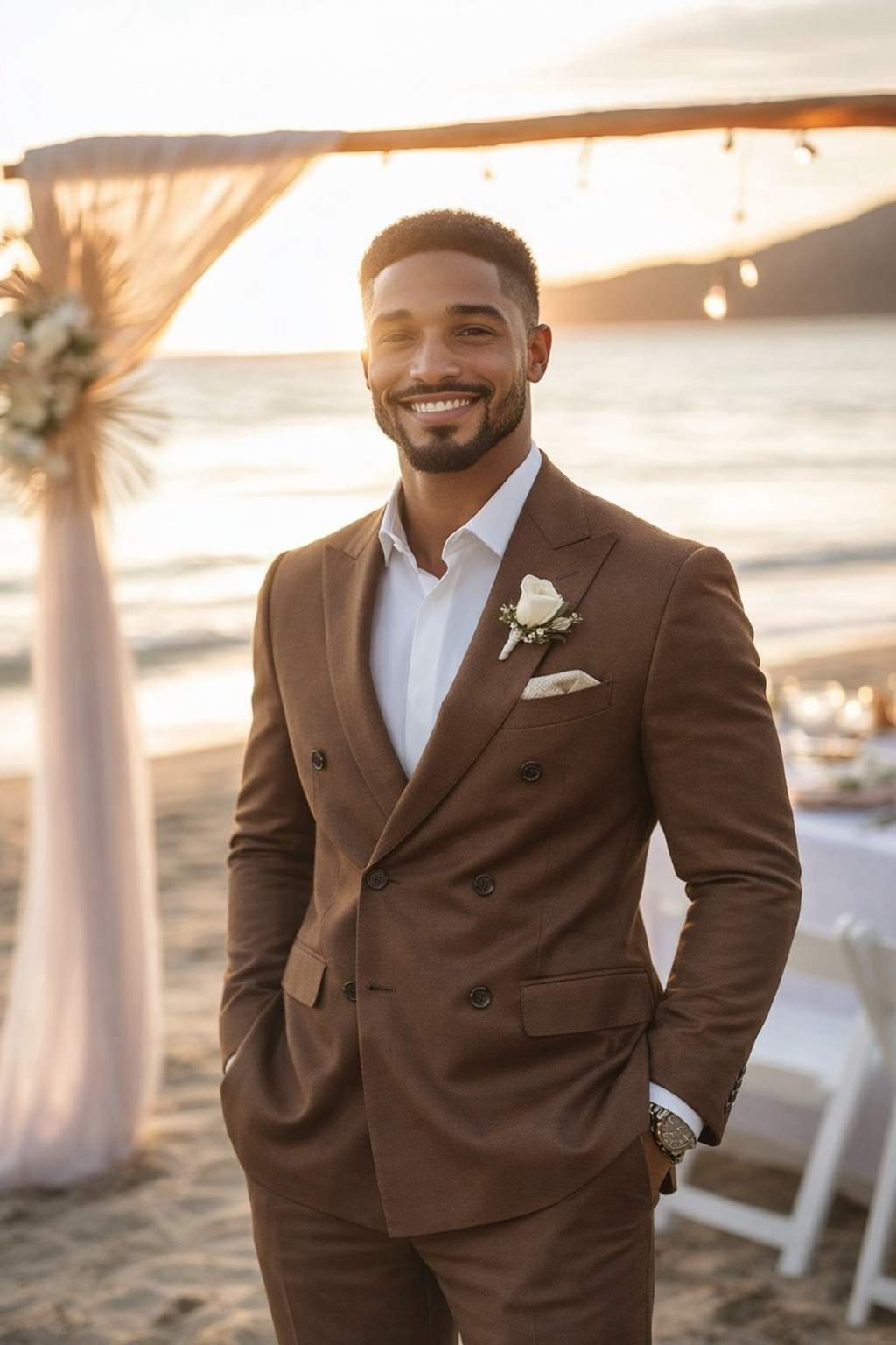 Six-Button Two-Piece Men’s Suit
