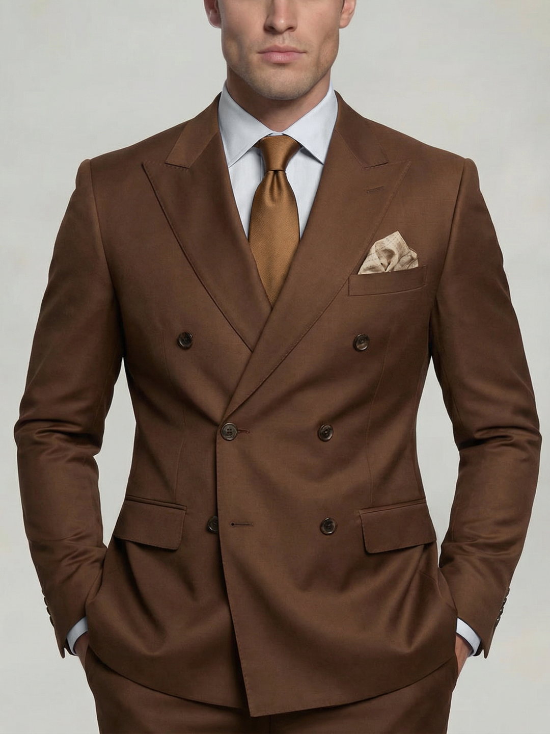 Six-Button Two-Piece Men’s Suit