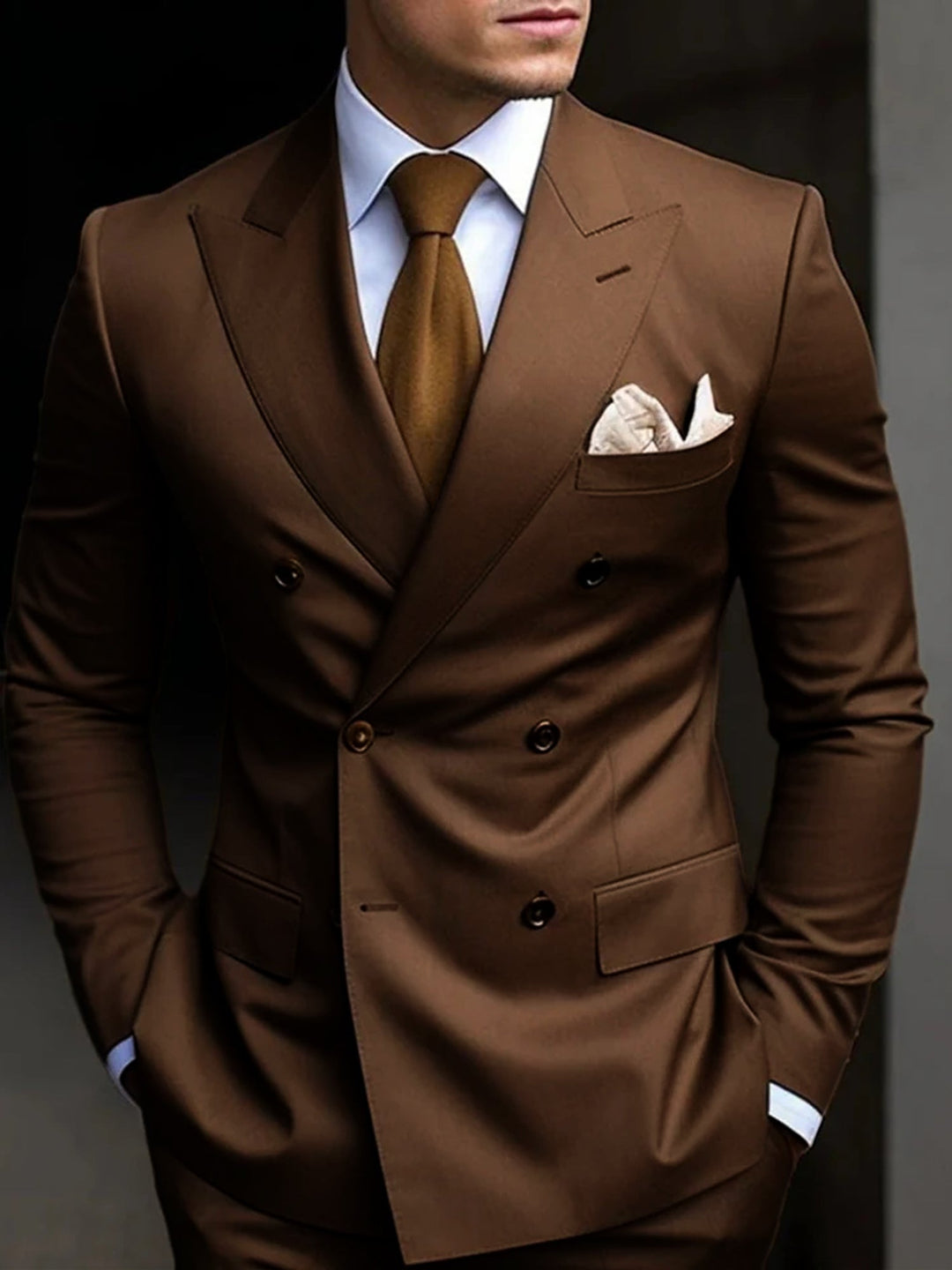 Six-Button Two-Piece Men’s Suit
