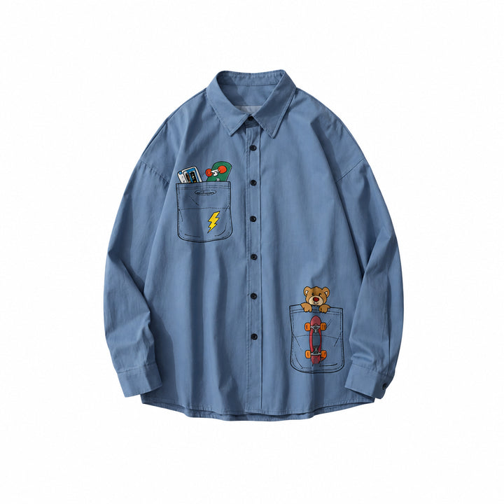 Skateboard Print Men’s Graphic Shirt