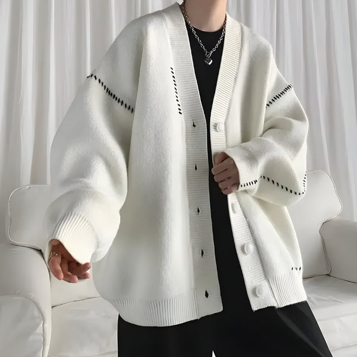 Soft Knit Button Up Men’s Cardigan