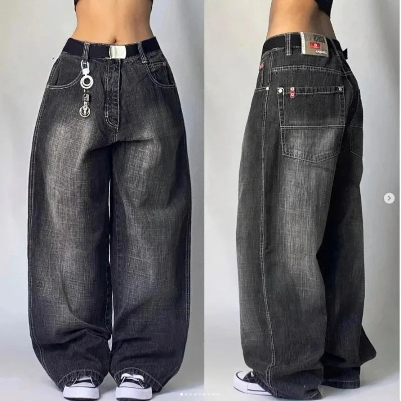 Unisex Baggy Cargo Jeans with Retro Wide-Leg Fit