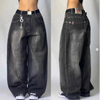 Unisex Baggy Cargo Jeans with Retro Wide-Leg Fit