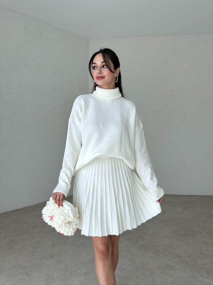 Sweater Skirt Women’s Knit Set