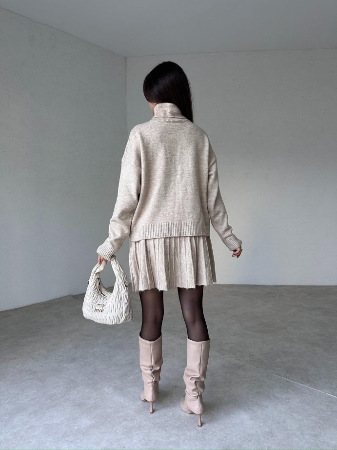 Sweater Skirt Women’s Knit Set