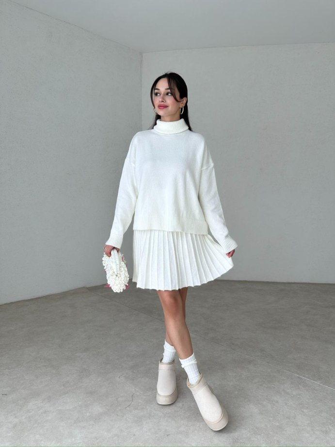 Sweater Skirt Women’s Knit Set
