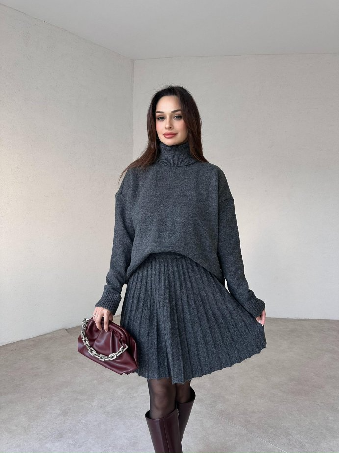 Sweater Skirt Women’s Knit Set