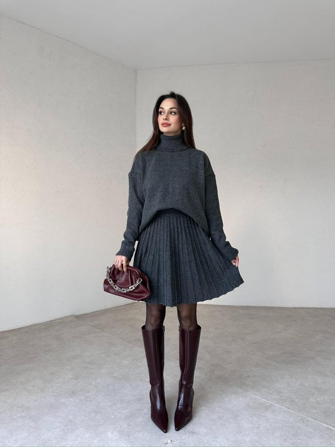 Sweater Skirt Women’s Knit Set