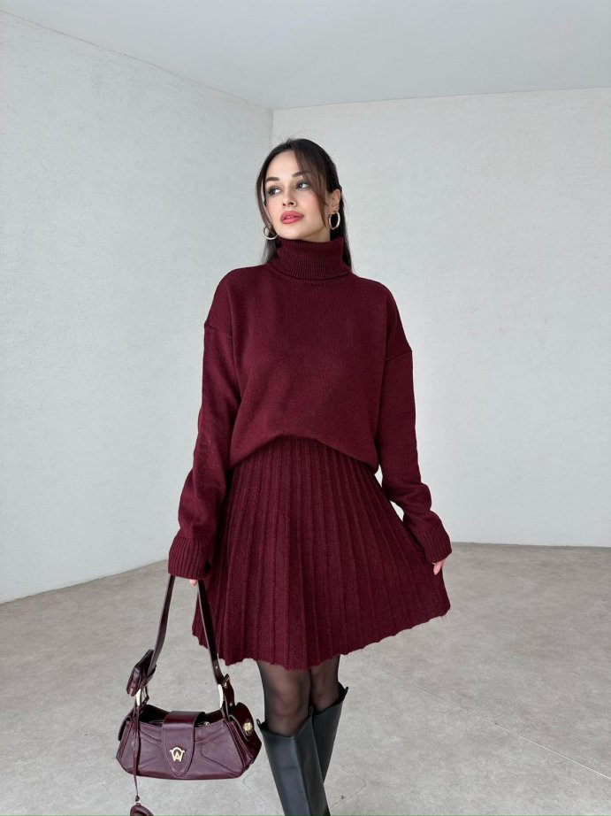 Sweater Skirt Women’s Knit Set