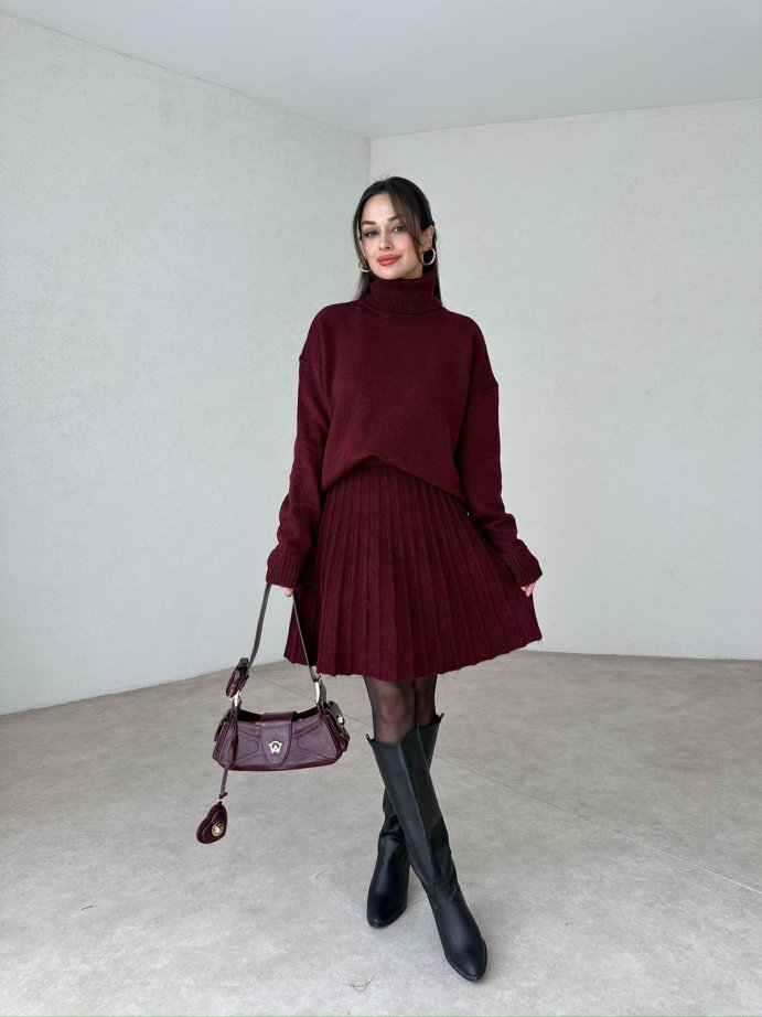 Sweater Skirt Women’s Knit Set