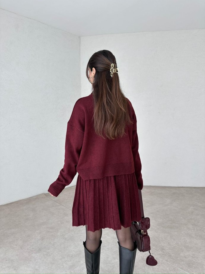 Sweater Skirt Women’s Knit Set
