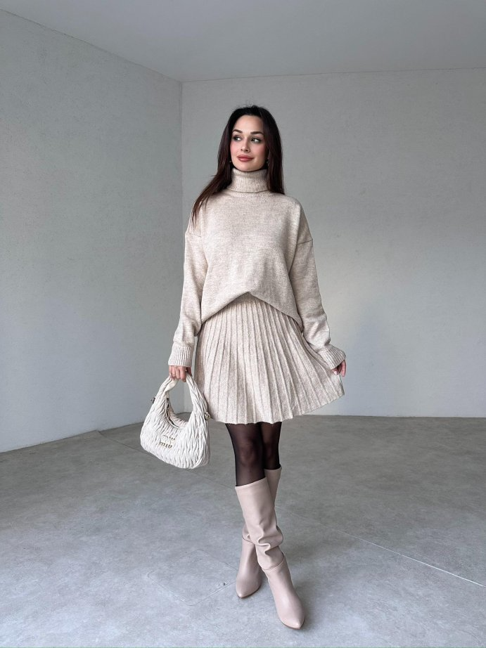 Sweater Skirt Women’s Knit Set