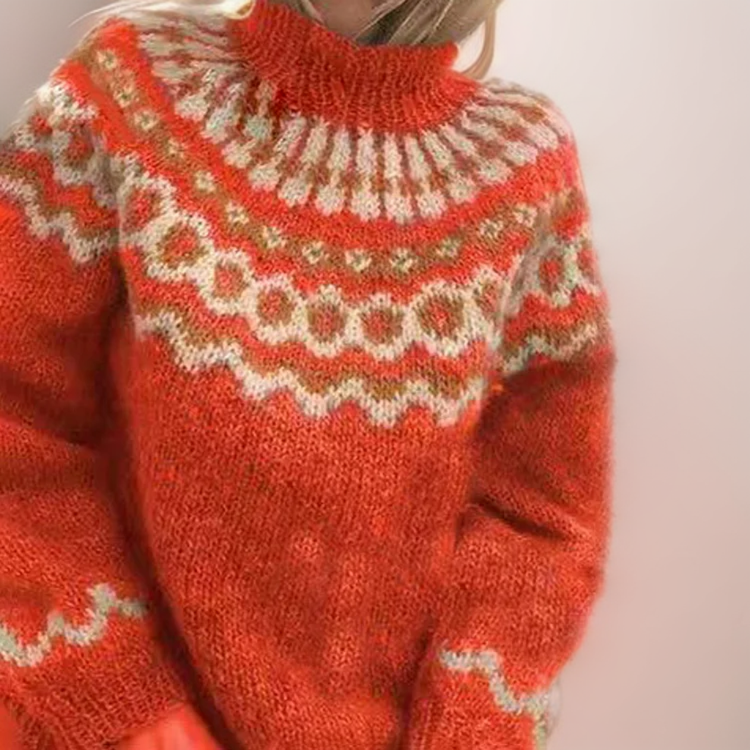 Thick Knit High Neck Sweater