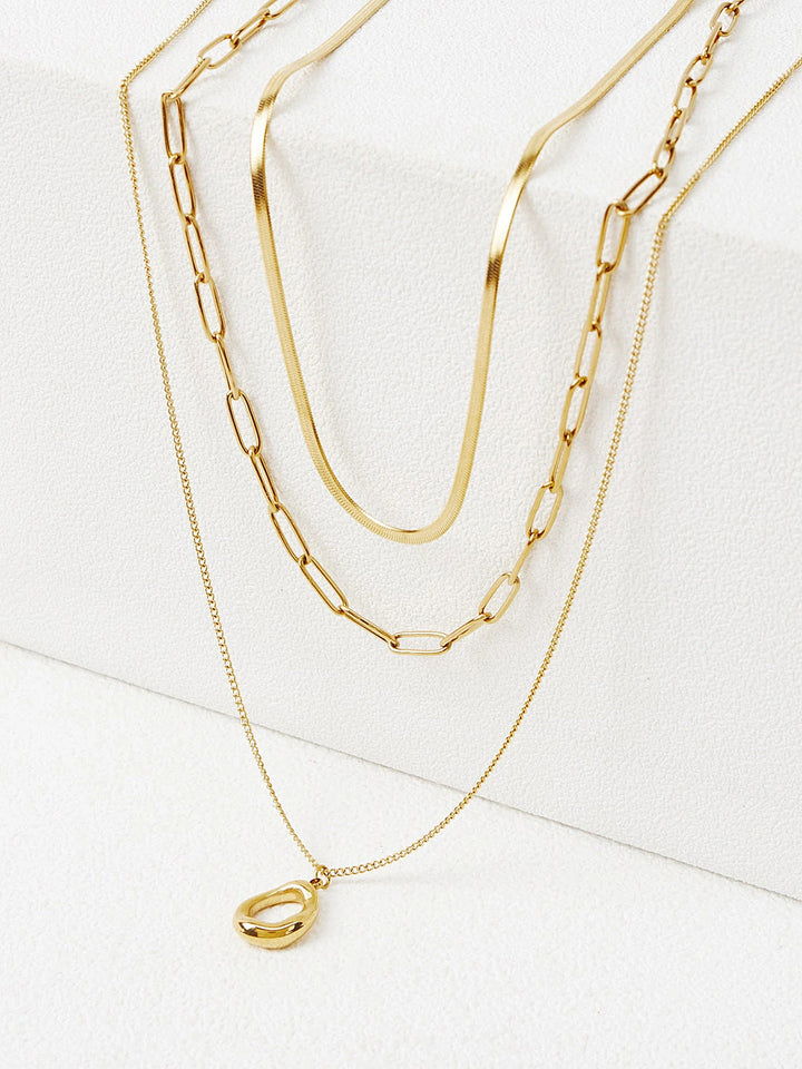 Titanium Steel Layered Necklace