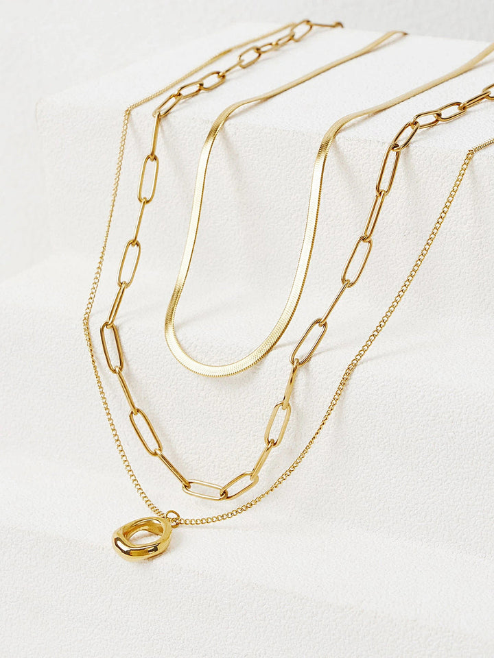 Titanium Steel Layered Necklace