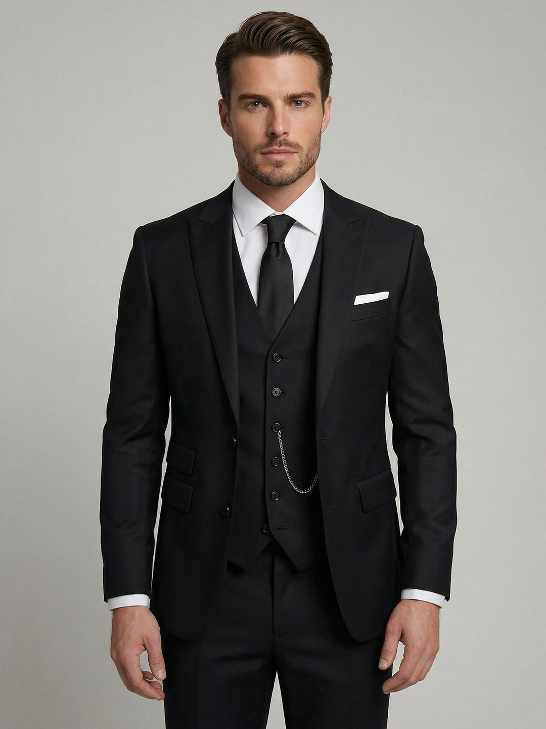 Two-Button Three-Piece Men’s Suit