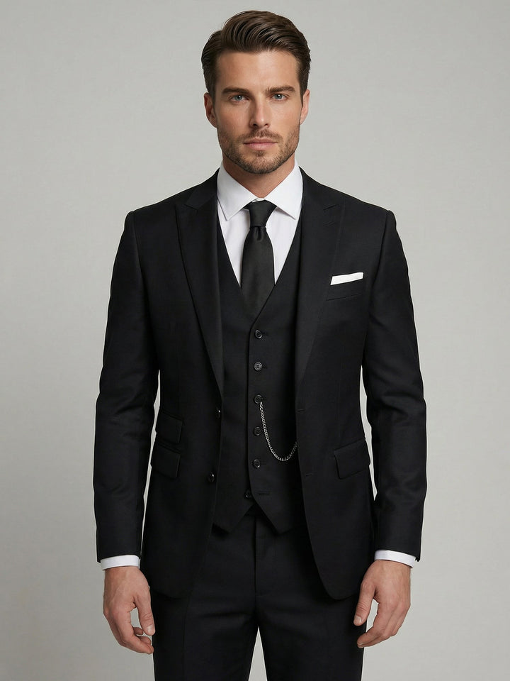 Two-Button Three-Piece Men’s Suit