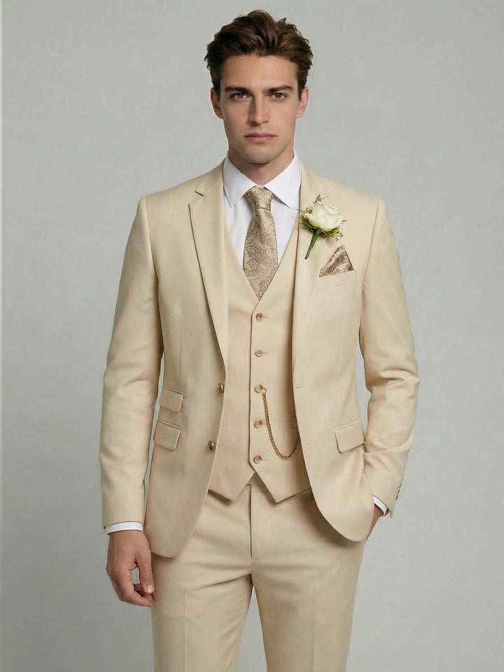 Two-Button Three-Piece Men’s Suit