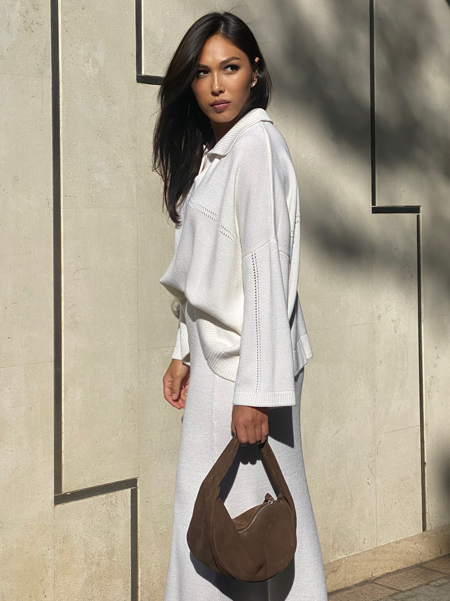 V-Neck Two-Piece Women’s Knit Set