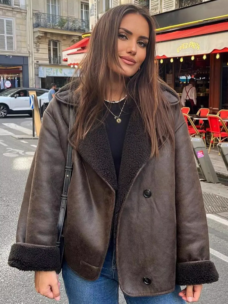 Elegant Fur Collar Winter Jacket