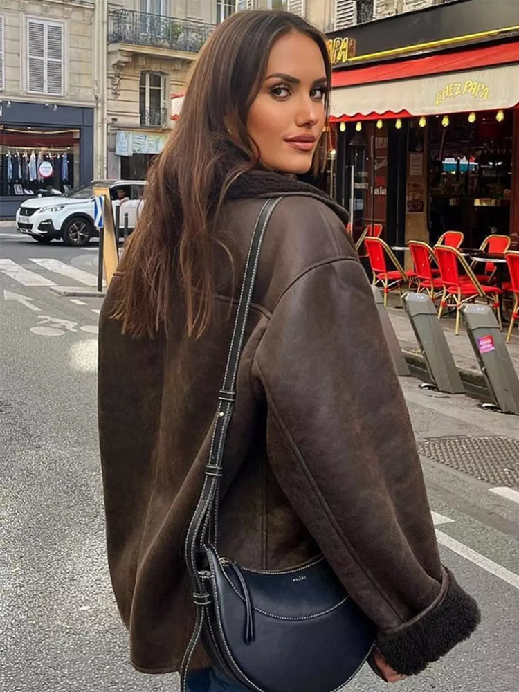 Elegant Fur Collar Winter Jacket