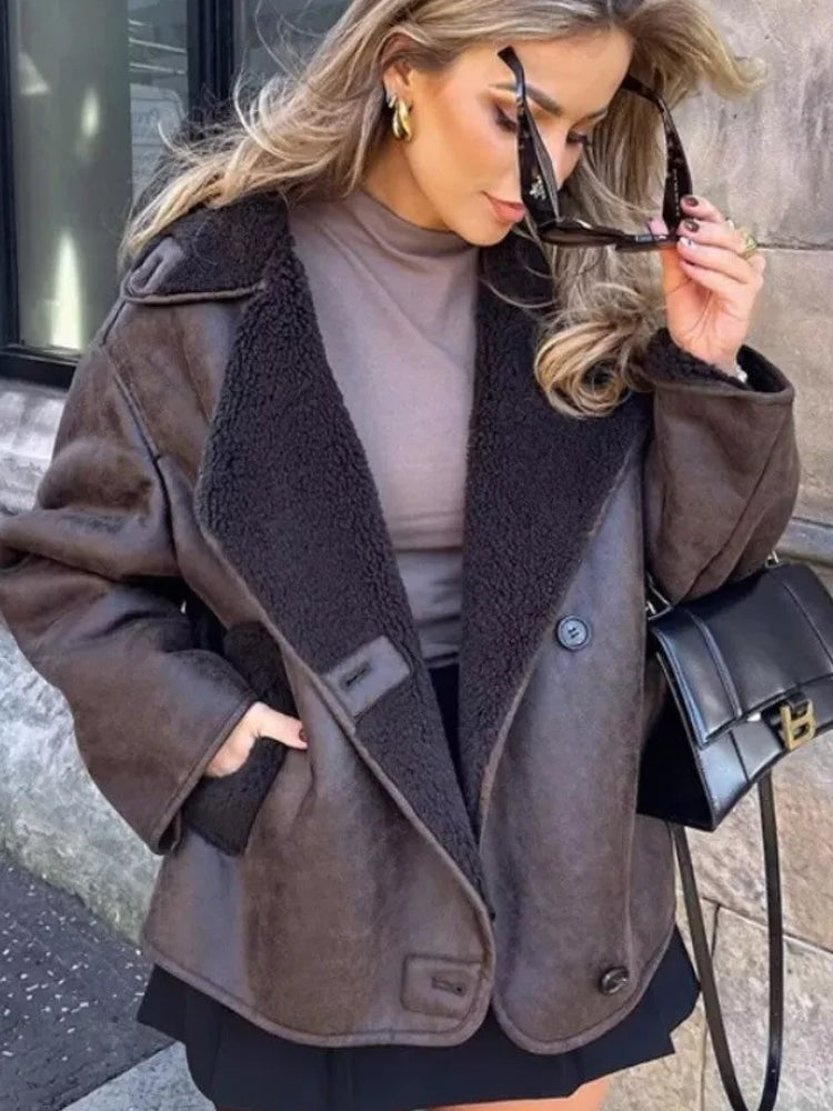 Elegant Fur Collar Winter Jacket